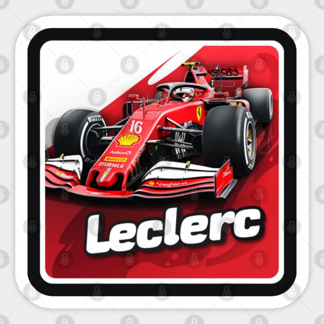 Charles Leclerc, ferrari, formula 1, F1 Sticker by Pattyld